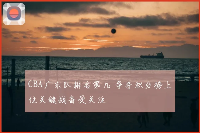 CBA广东队排名第几 争夺积分榜上位关键战备受关注